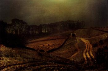 John Atkinson Grimshaw : Under The Harvest Moon